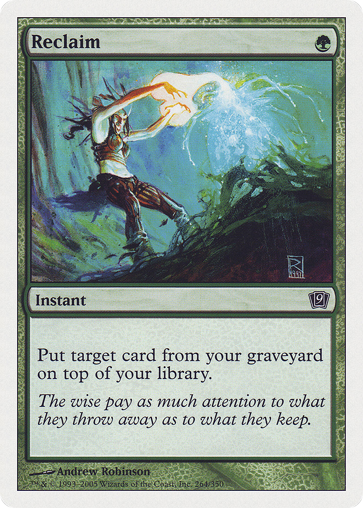Reclaim (9ED-264) - Ninth Edition - Premium MTG Single from Wizards of the Coast - Just $0.54! Shop now at Game Crave Tournament Store