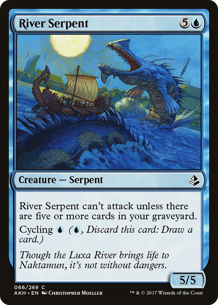 River Serpent (AKH-066) - Amonkhet Foil - Premium MTG Single from Wizards of the Coast - Just $0.25! Shop now at Game Crave Tournament Store
