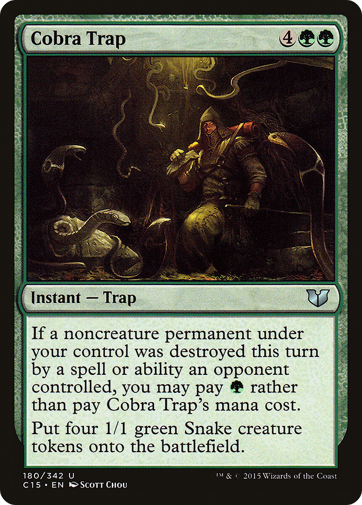 Cobra Trap (C15-180) - Commander 2015 - Premium MTG Single from Wizards of the Coast - Just $0.08! Shop now at Game Crave Tournament Store