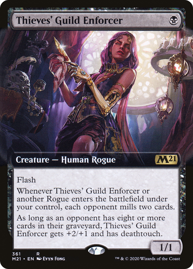 Thieves' Guild Enforcer (M21-361) - Core Set 2021: (Extended Art) Foil - Premium MTG Single from Wizards of the Coast - Just $0.73! Shop now at Game Crave Tournament Store