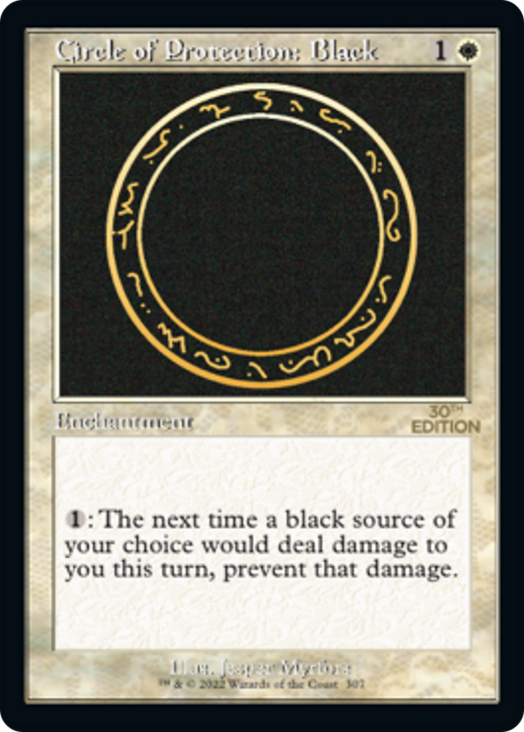 Circle of Protection: Black (30A-307) - 30th Anniversary Edition - Premium MTG Single from Wizards of the Coast - Just $1.18! Shop now at Game Crave Tournament Store