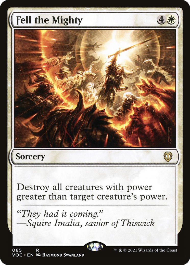 Fell the Mighty (VOC-085) - Crimson Vow Commander - Premium MTG Single from Wizards of the Coast - Just $0.25! Shop now at Game Crave Tournament Store