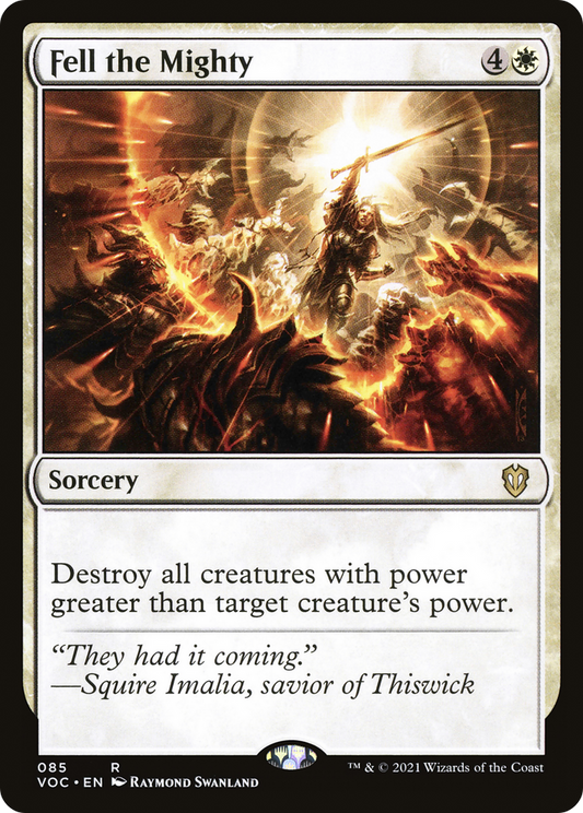 Fell the Mighty (VOC-085) - Crimson Vow Commander - Premium MTG Single from Wizards of the Coast - Just $0.25! Shop now at Game Crave Tournament Store