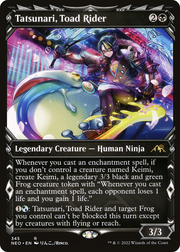 Tatsunari, Toad Rider (NEO-345) - Kamigawa: Neon Dynasty: (Showcase) Foil - Premium MTG Single from Wizards of the Coast - Just $0.38! Shop now at Game Crave Tournament Store