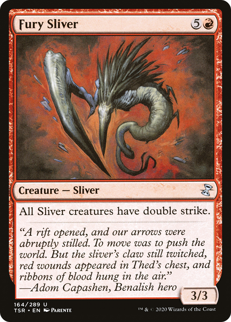 Fury Sliver (TSR-164) - Time Spiral Remastered Foil - Premium MTG Single from Wizards of the Coast - Just $0.10! Shop now at Game Crave Tournament Store