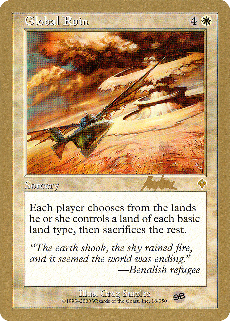 Global Ruin (WC02-BK18SB) - World Championship Decks 2002 - Premium MTG Single from Wizards of the Coast - Just $0.11! Shop now at Game Crave Tournament Store