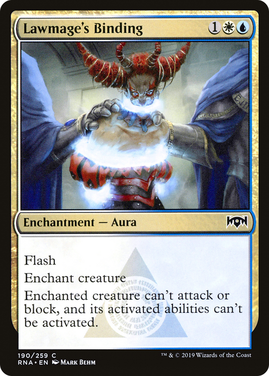 Lawmage's Binding (RNA-190) - Ravnica Allegiance - Premium MTG Single from Wizards of the Coast - Just $0.08! Shop now at Game Crave Tournament Store