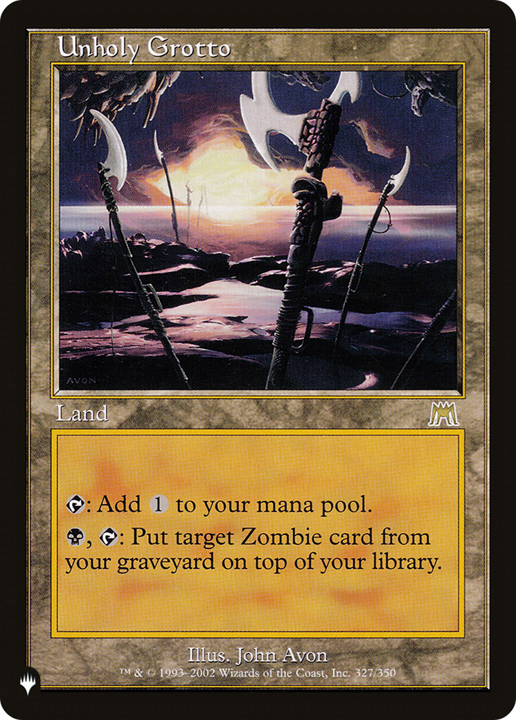Unholy Grotto (PLIST-577) - The List - Premium MTG Single from Wizards of the Coast - Just $1.78! Shop now at Game Crave Tournament Store