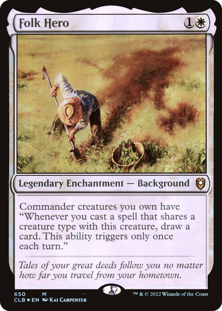 Folk Hero (CLB-650) - Commander Legends: Battle for Baldur's Gate Foil - Premium MTG Single from Wizards of the Coast - Just $4.26! Shop now at Game Crave Tournament Store