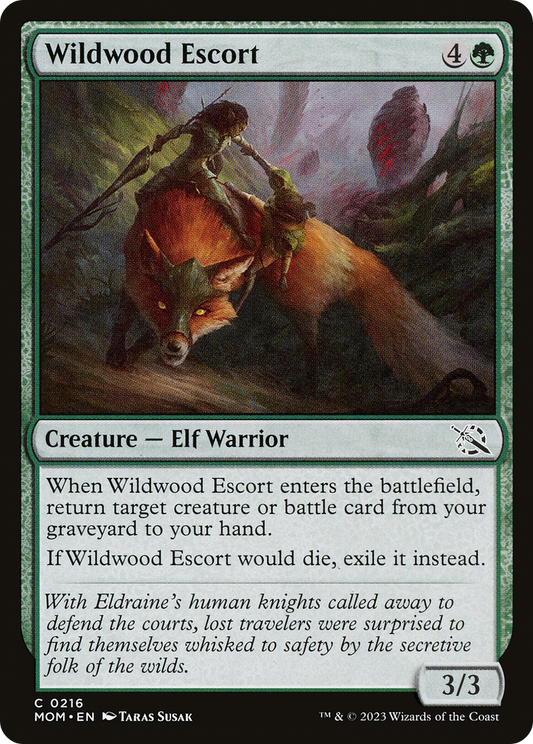 Wildwood Escort (MOM-216) - March of the Machine Foil - Premium MTG Single from Wizards of the Coast - Just $0.08! Shop now at Game Crave Tournament Store
