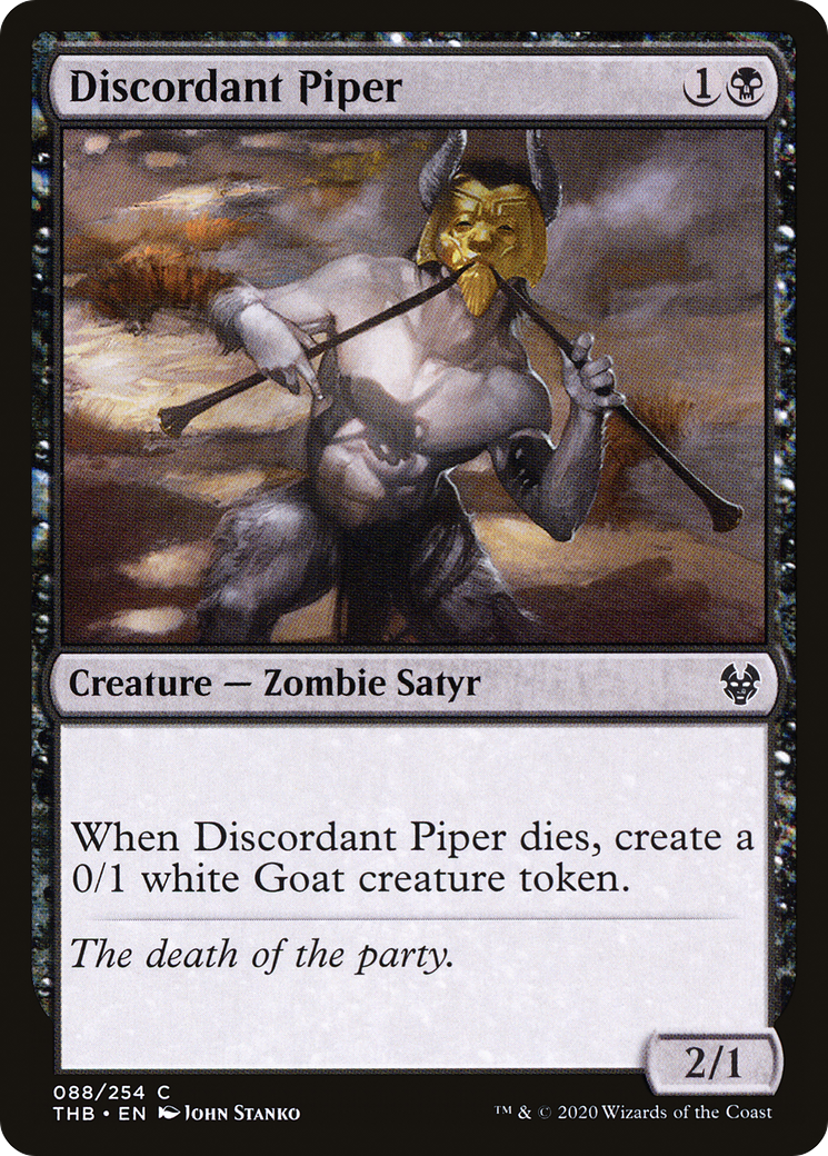 Discordant Piper (THB-088) - Theros Beyond Death - Premium MTG Single from Wizards of the Coast - Just $0.08! Shop now at Game Crave Tournament Store