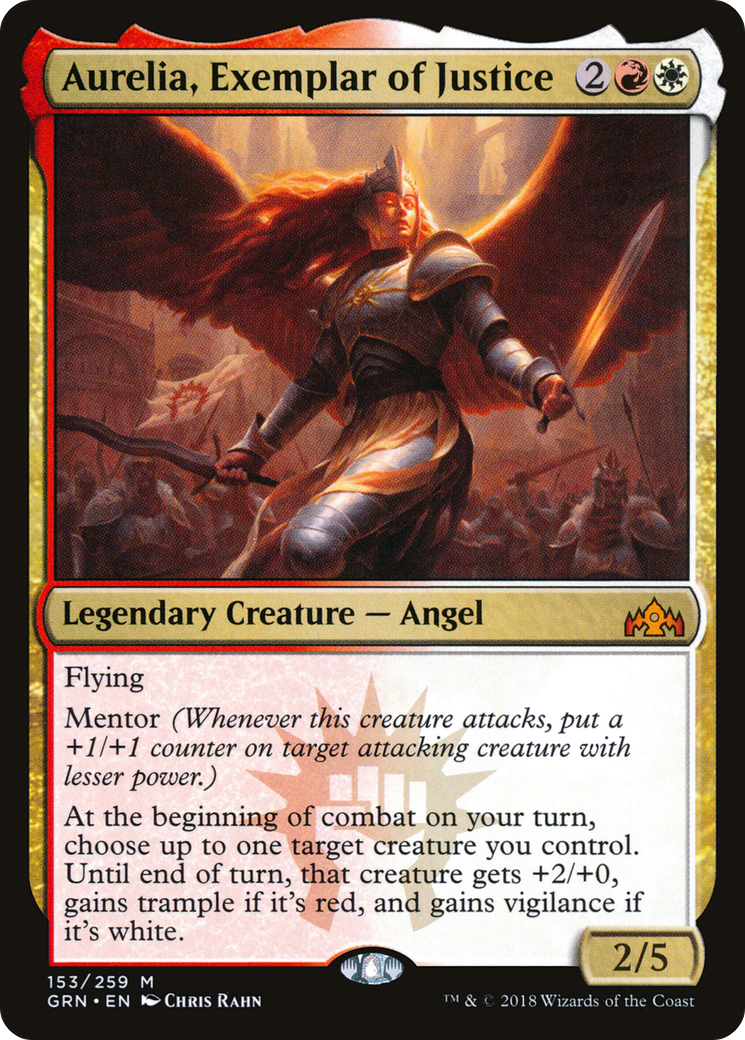 Aurelia, Exemplar of Justice (GRN-153) - Guilds of Ravnica - Premium MTG Single from Wizards of the Coast - Just $0.23! Shop now at Game Crave Tournament Store
