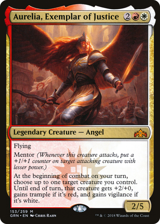 Aurelia, Exemplar of Justice (GRN-153) - Guilds of Ravnica Foil - Premium MTG Single from Wizards of the Coast - Just $0.57! Shop now at Game Crave Tournament Store