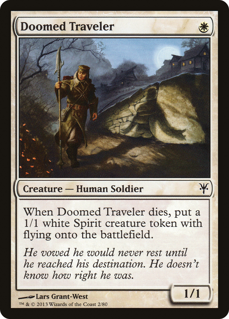 Doomed Traveler (DDK-002) - Duel Decks: Sorin vs. Tibalt - Premium MTG Single from Wizards of the Coast - Just $0.08! Shop now at Game Crave Tournament Store