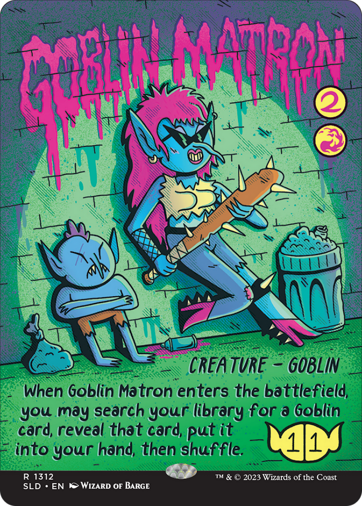Goblin Matron (SLD-1312) - Secret Lair Drop (Borderless) - Premium MTG Single from Wizards of the Coast - Just $3.15! Shop now at Game Crave Tournament Store
