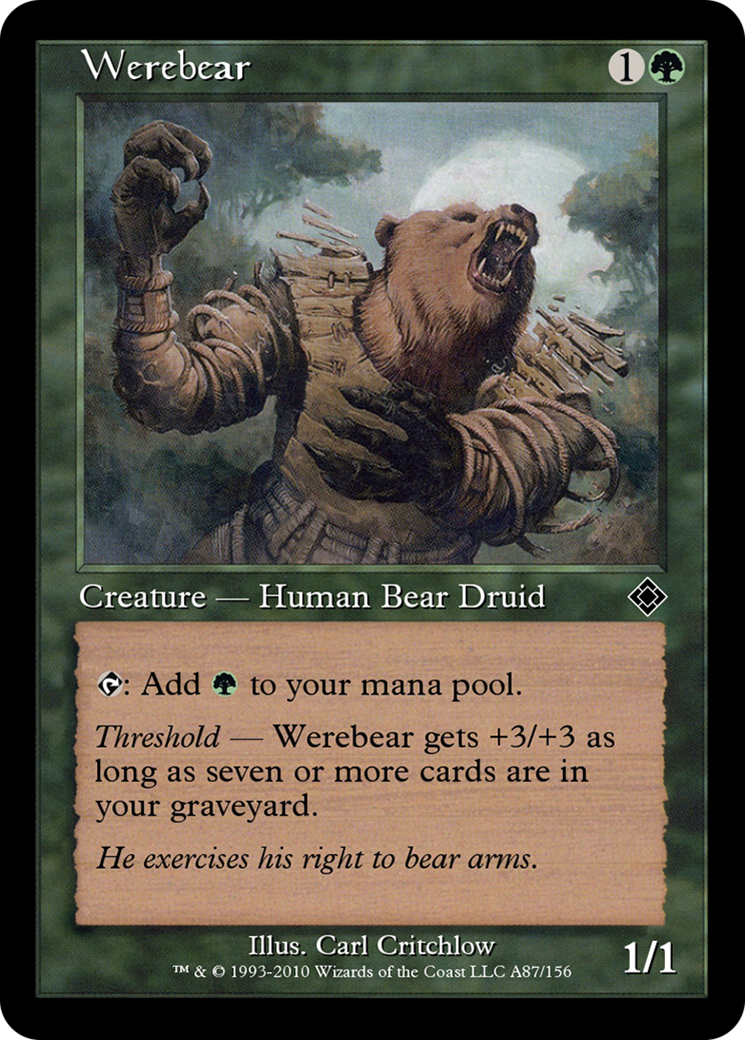 Werebear (TD0-A87) - Magic Online Theme Decks - Premium MTG Single from Wizards of the Coast - Just $0! Shop now at Game Crave Tournament Store