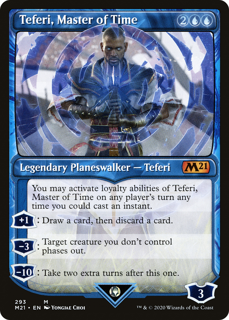 Teferi, Master of Time (M21-293) - Core Set 2021: (Showcase) Foil - Premium MTG Single from Wizards of the Coast - Just $3.31! Shop now at Game Crave Tournament Store
