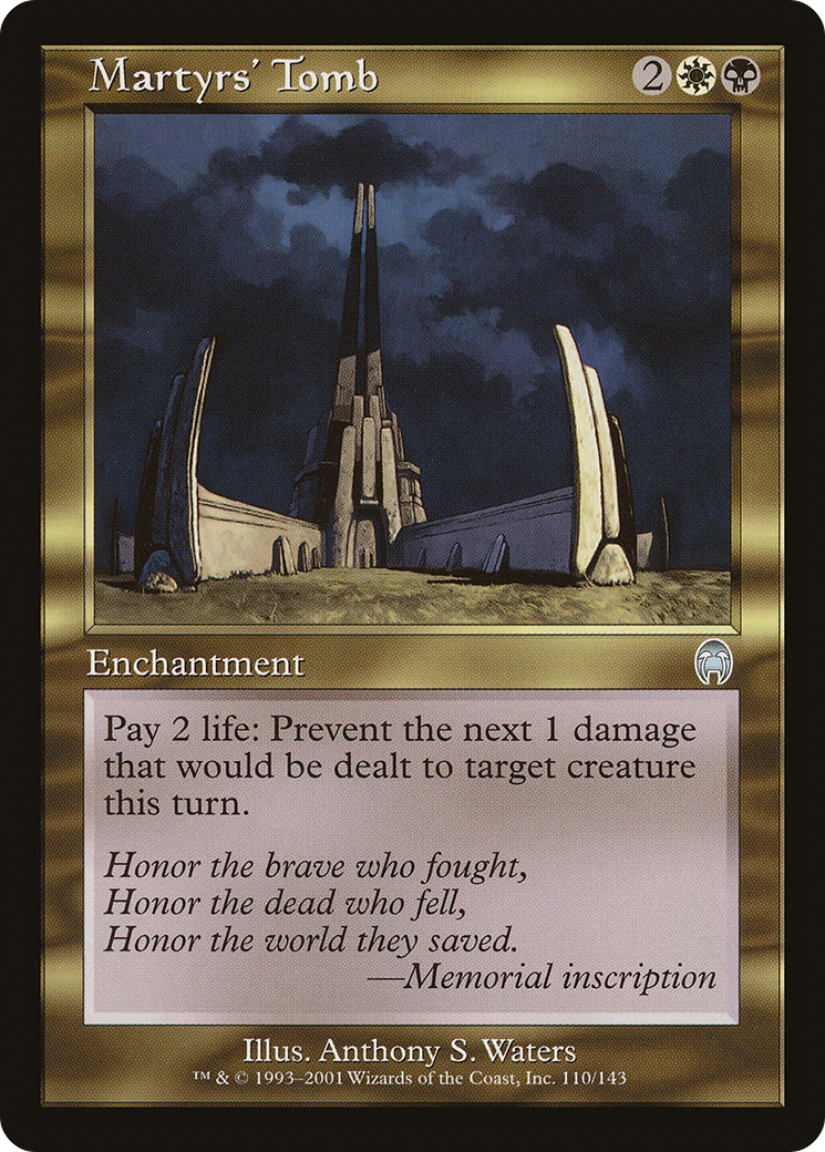 Martyrs' Tomb (APC-110) - Apocalypse Foil - Premium MTG Single from Wizards of the Coast - Just $0.29! Shop now at Game Crave Tournament Store