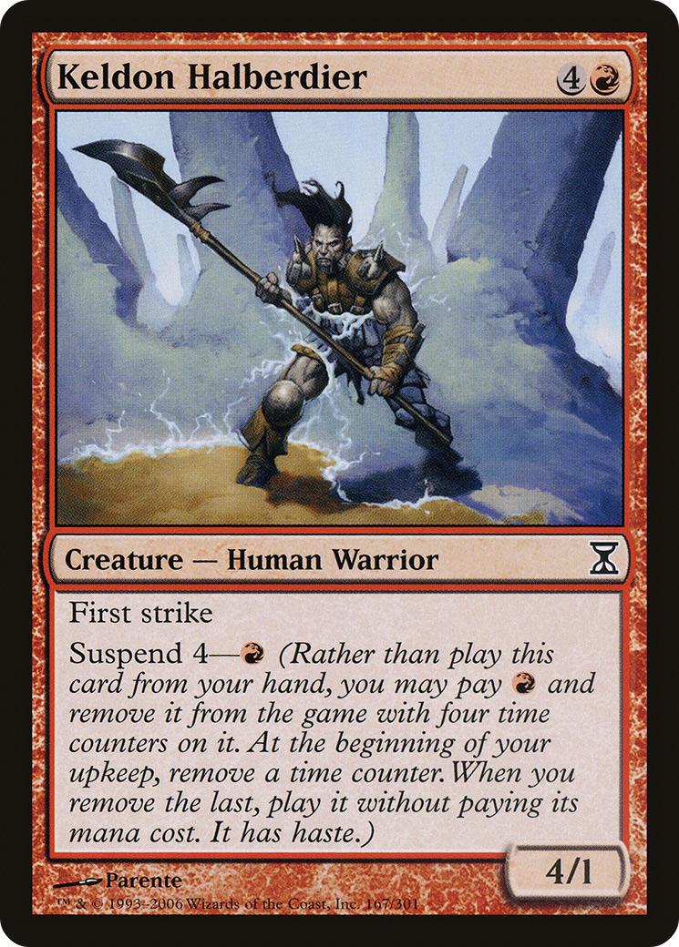 Keldon Halberdier (TSP-167) - Time Spiral - Premium MTG Single from Wizards of the Coast - Just $0.08! Shop now at Game Crave Tournament Store
