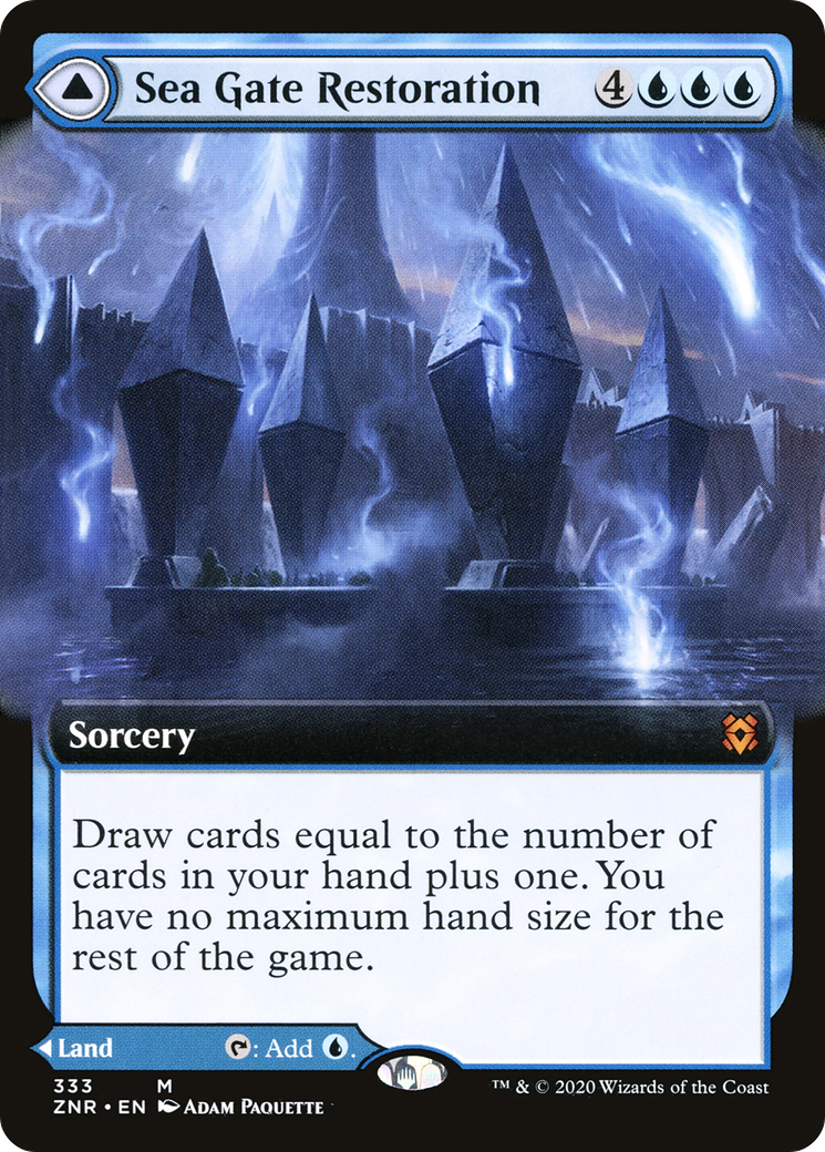 Sea Gate Restoration // Sea Gate, Reborn (ZNR-333) - Zendikar Rising: (Extended Art) - Premium MTG Single from Wizards of the Coast - Just $9.49! Shop now at Game Crave Tournament Store