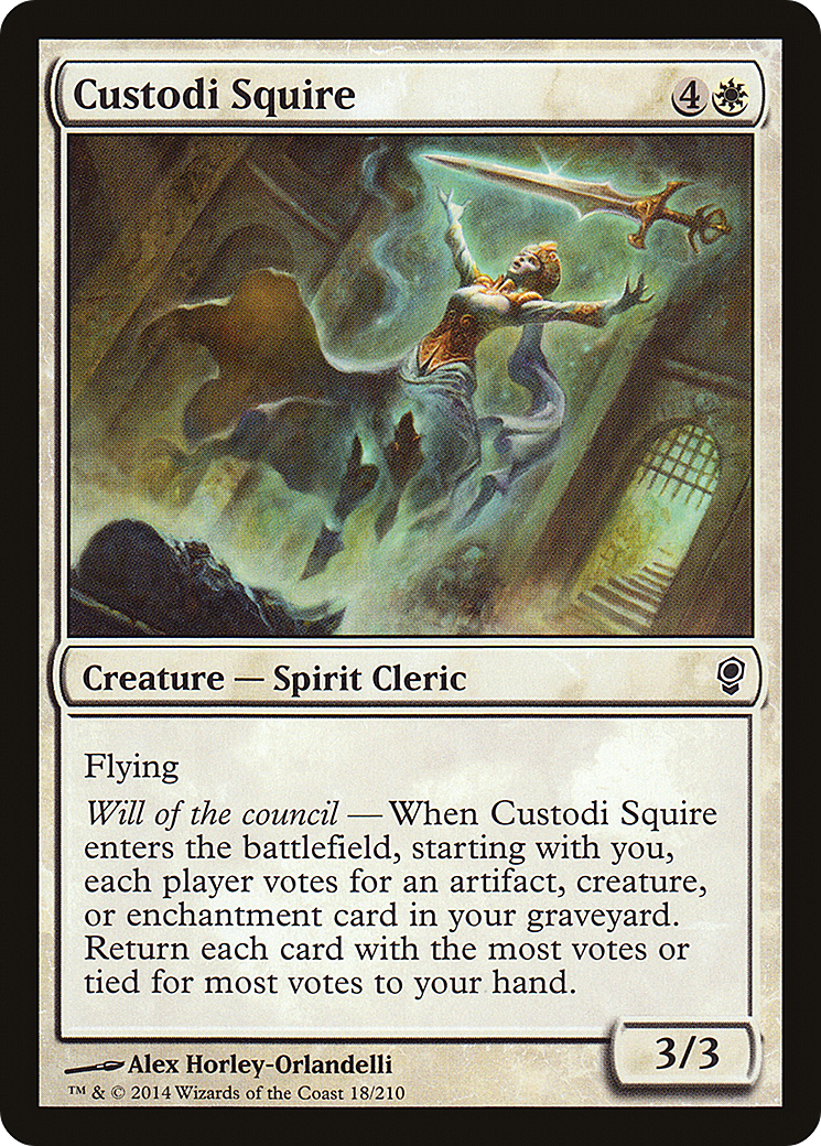 Custodi Squire (CNS-018) - Conspiracy Foil - Premium MTG Single from Wizards of the Coast - Just $0.49! Shop now at Game Crave Tournament Store