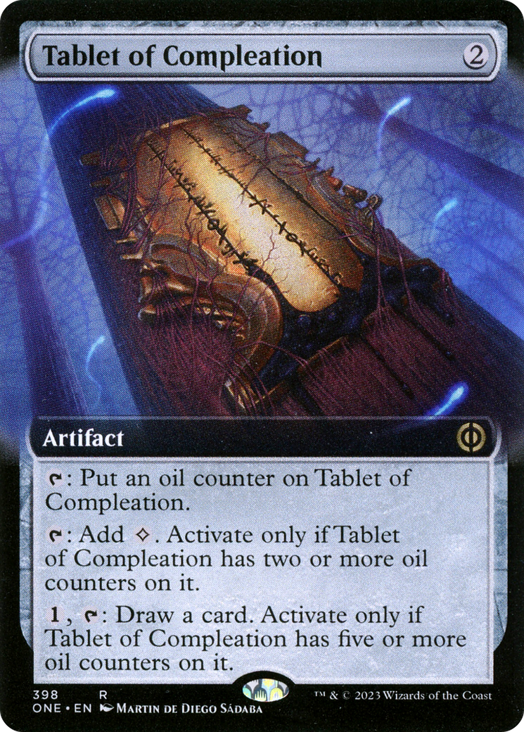 Tablet of Compleation (ONE-398) - Phyrexia: All Will Be One: (Extended Art) - Premium MTG Single from Wizards of the Coast - Just $0.08! Shop now at Game Crave Tournament Store
