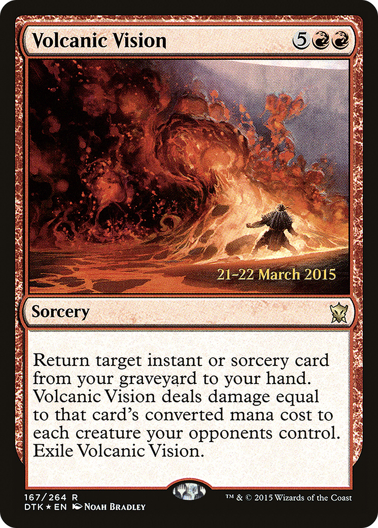 Volcanic Vision (PDTK-167S) - Dragons of Tarkir Promos Foil - Premium MTG Single from Wizards of the Coast - Just $0.40! Shop now at Game Crave Tournament Store