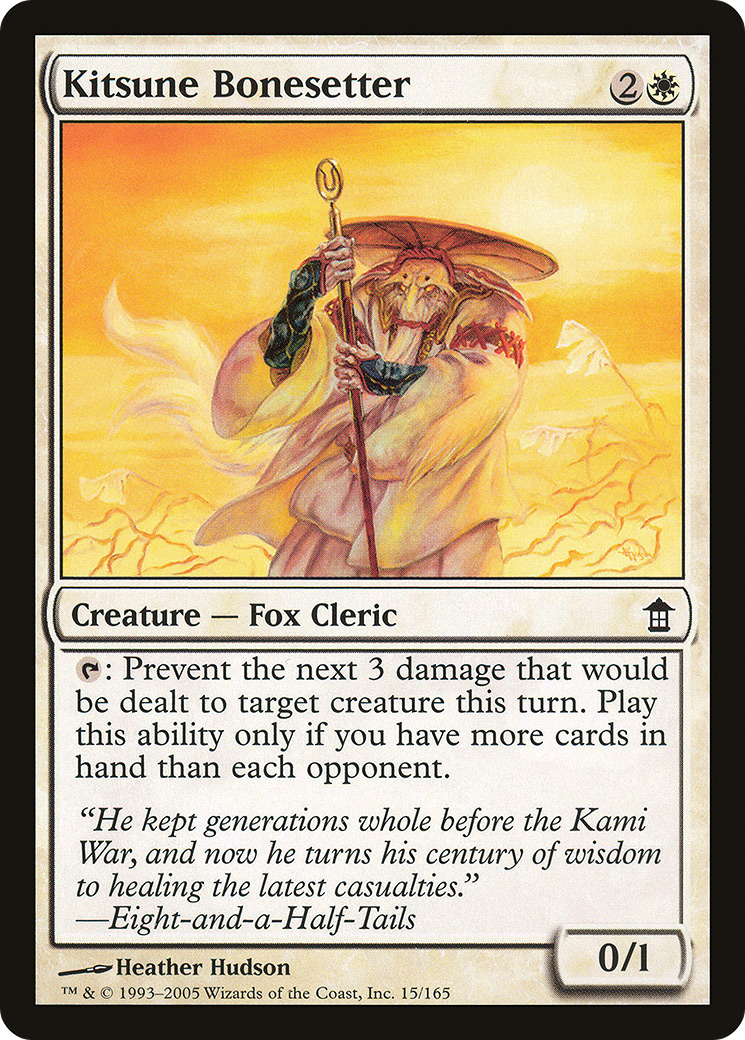 Kitsune Bonesetter (SOK-015) - Saviors of Kamigawa Foil - Premium MTG Single from Wizards of the Coast - Just $0.08! Shop now at Game Crave Tournament Store