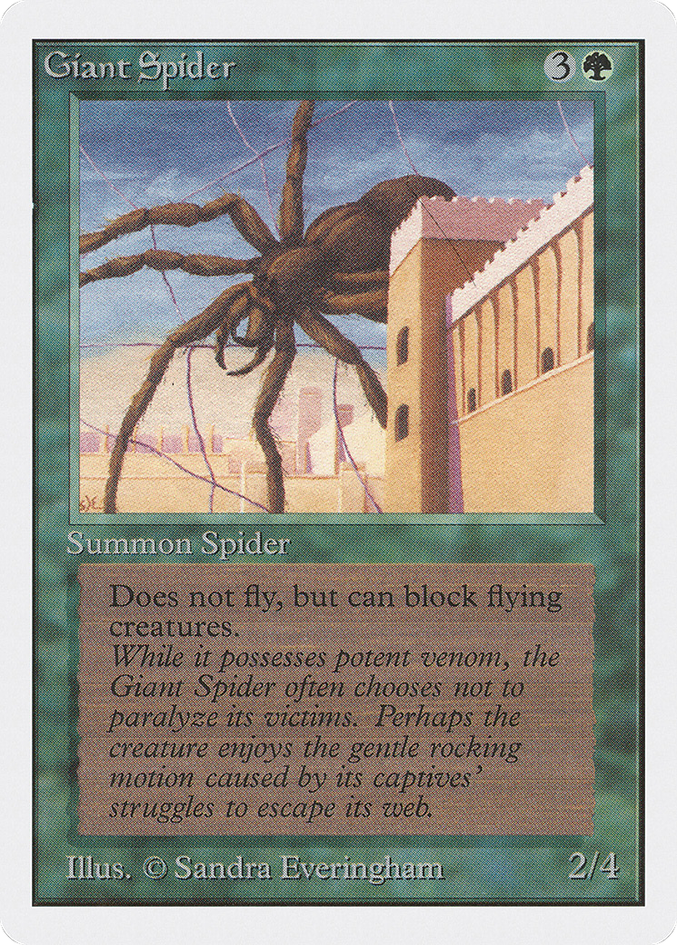 Giant Spider (2ED-199) - Unlimited Edition - Premium MTG Single from Wizards of the Coast - Just $0.18! Shop now at Game Crave Tournament Store