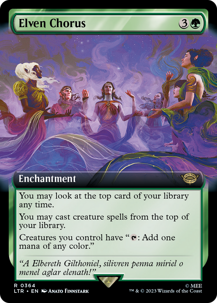 Elven Chorus (LTR-364) - The Lord of the Rings: Tales of Middle-earth: (Extended Art) - Premium MTG Single from Wizards of the Coast - Just $0.90! Shop now at Game Crave Tournament Store
