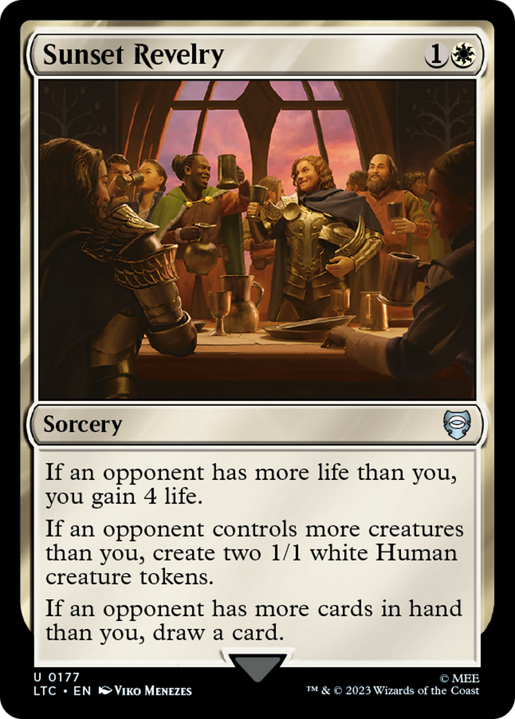 Sunset Revelry (LTC-177) - Tales of Middle-earth Commander - Premium MTG Single from Wizards of the Coast - Just $0.25! Shop now at Game Crave Tournament Store