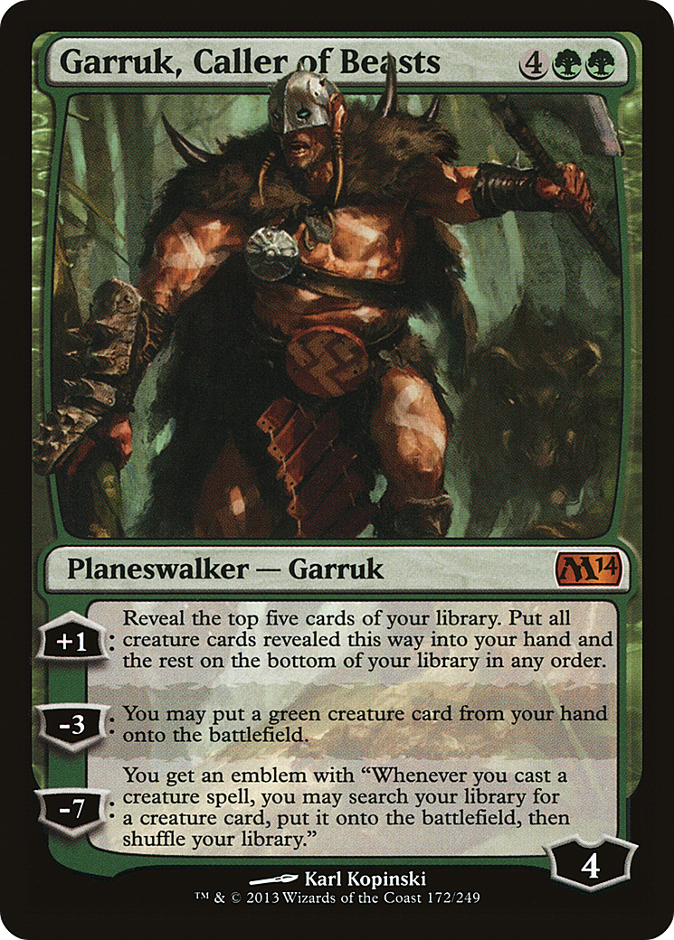 Garruk, Caller of Beasts (M14-172) - Magic 2014 - Premium MTG Single from Wizards of the Coast - Just $1.09! Shop now at Game Crave Tournament Store