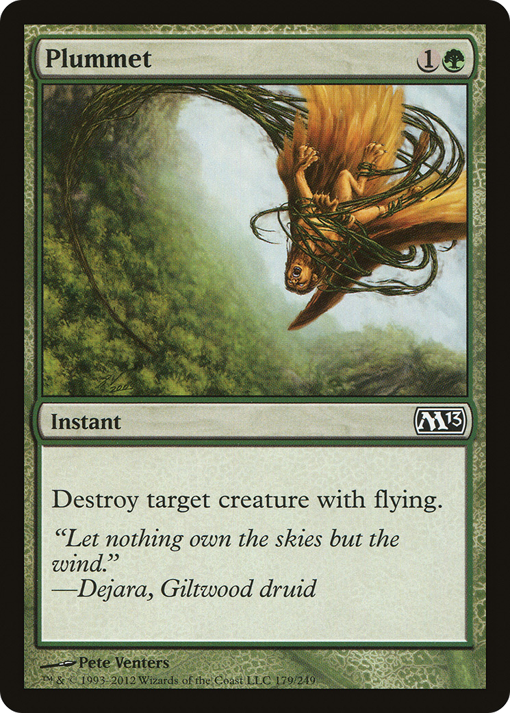 Plummet (M13-179) - Magic 2013 Foil - Premium MTG Single from Wizards of the Coast - Just $0.08! Shop now at Game Crave Tournament Store