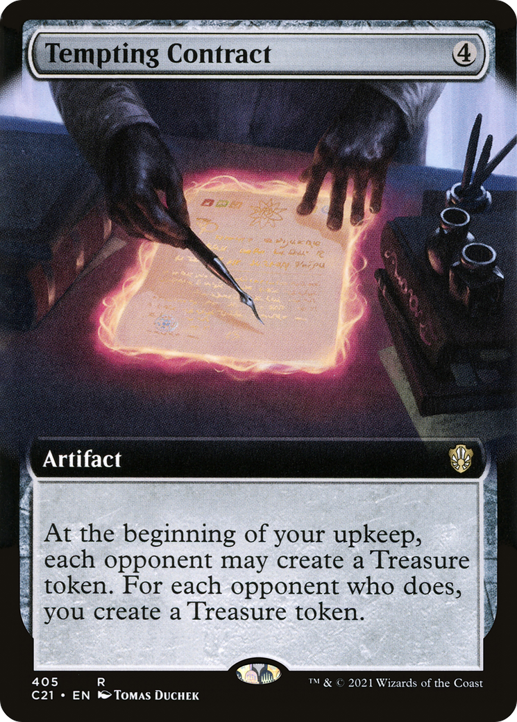 Tempting Contract (C21-405) - Commander 2021: (Extended Art) - Premium MTG Single from Wizards of the Coast - Just $1.84! Shop now at Game Crave Tournament Store