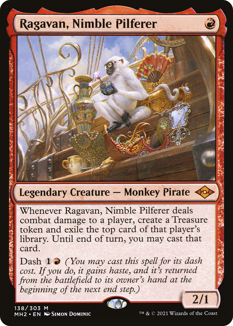 Ragavan, Nimble Pilferer (MH2-138) - Modern Horizons 2 Foil - Premium MTG Single from Wizards of the Coast - Just $7.38! Shop now at Game Crave Tournament Store