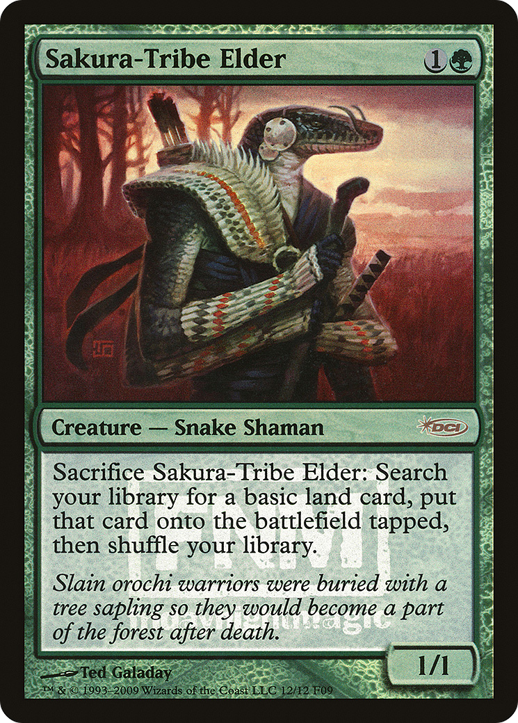 Sakura-Tribe Elder (F09-012) - Friday Night Magic 2009 Foil - Premium MTG Single from Wizards of the Coast - Just $1.82! Shop now at Game Crave Tournament Store