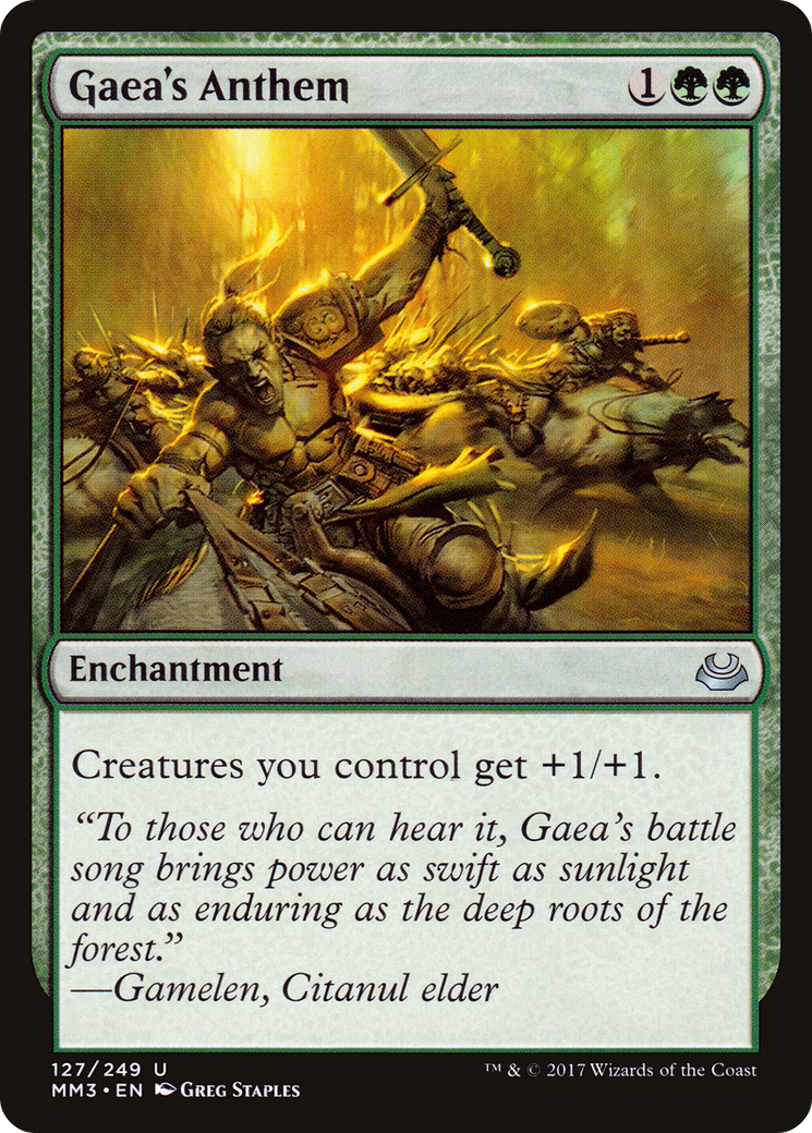 Gaea's Anthem (MM3-127) - Modern Masters 2017 - Premium MTG Single from Wizards of the Coast - Just $0.26! Shop now at Game Crave Tournament Store