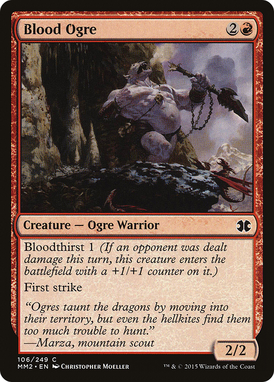 Blood Ogre (MM2-106) - Modern Masters 2015 Foil - Premium MTG Single from Wizards of the Coast - Just $0.25! Shop now at Game Crave Tournament Store