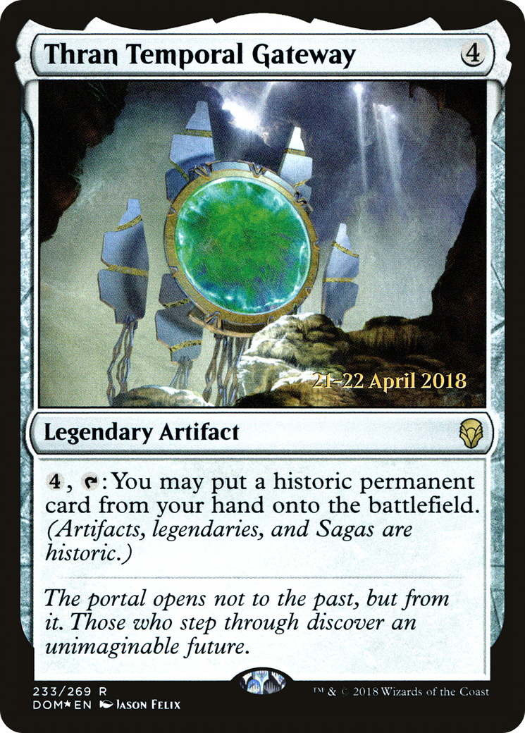 Thran Temporal Gateway (PDOM-233S) - Dominaria Promos Foil - Premium MTG Single from Wizards of the Coast - Just $1.87! Shop now at Game Crave Tournament Store