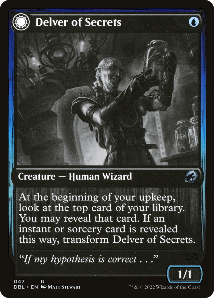 Delver of Secrets // Insectile Aberration (DBL-047) - Innistrad: Double Feature: (Double Faced Transform) - Premium MTG Single from Wizards of the Coast - Just $0.33! Shop now at Game Crave Tournament Store