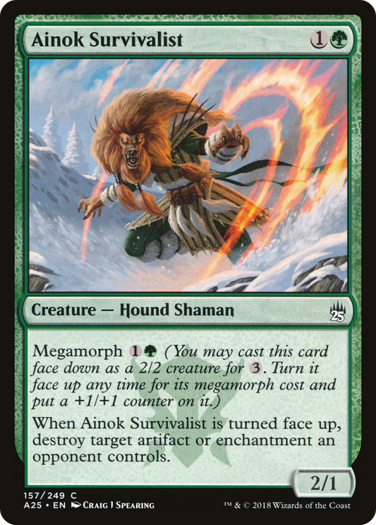 Ainok Survivalist (A25-157) - Masters 25 - Premium MTG Single from Wizards of the Coast - Just $0.08! Shop now at Game Crave Tournament Store