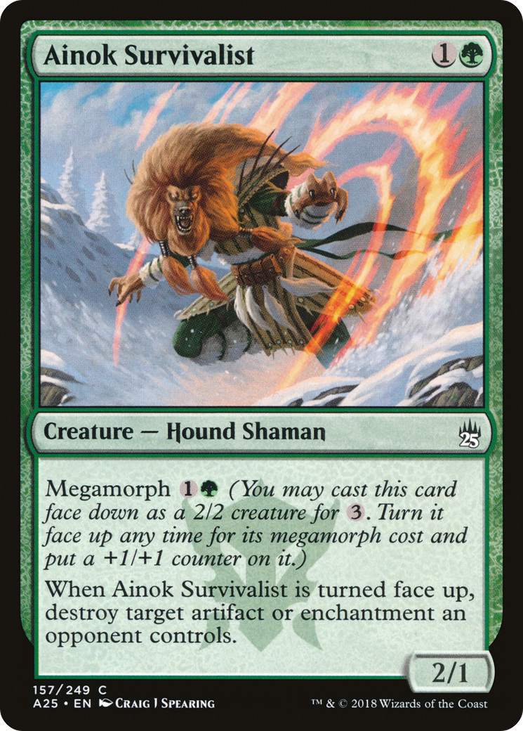 Ainok Survivalist (A25-157) - Masters 25 Foil - Premium MTG Single from Wizards of the Coast - Just $0.08! Shop now at Game Crave Tournament Store