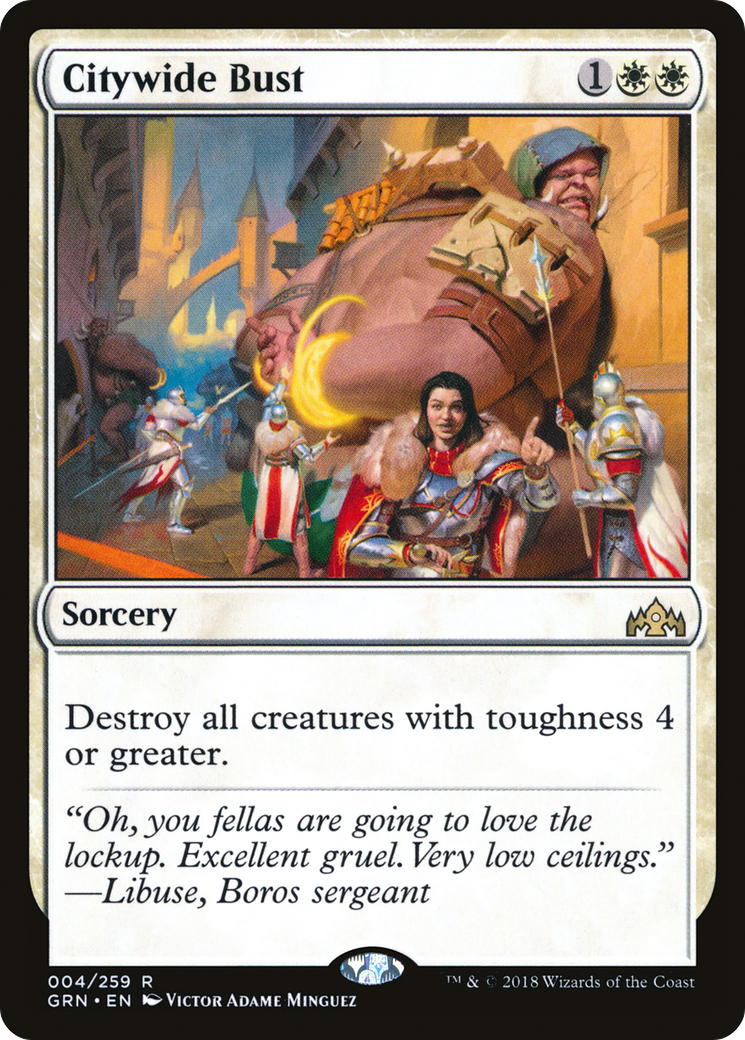 Citywide Bust (GRN-004) - Guilds of Ravnica - Premium MTG Single from Wizards of the Coast - Just $0.08! Shop now at Game Crave Tournament Store