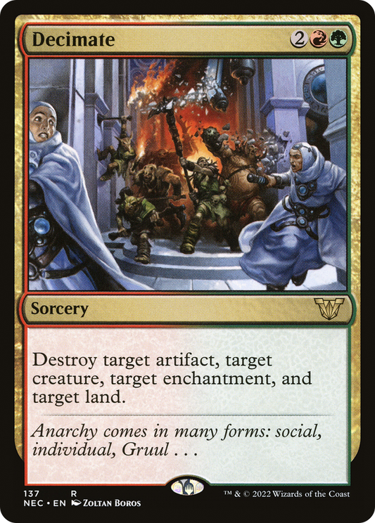 Decimate (NEC-137) - Neon Dynasty Commander - Premium MTG Single from Wizards of the Coast - Just $0.08! Shop now at Game Crave Tournament Store