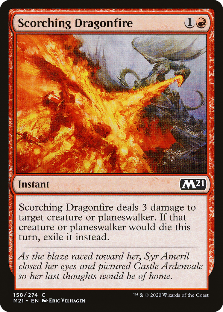 Scorching Dragonfire (M21-158) - Core Set 2021 - Premium MTG Single from Wizards of the Coast - Just $0.08! Shop now at Game Crave Tournament Store