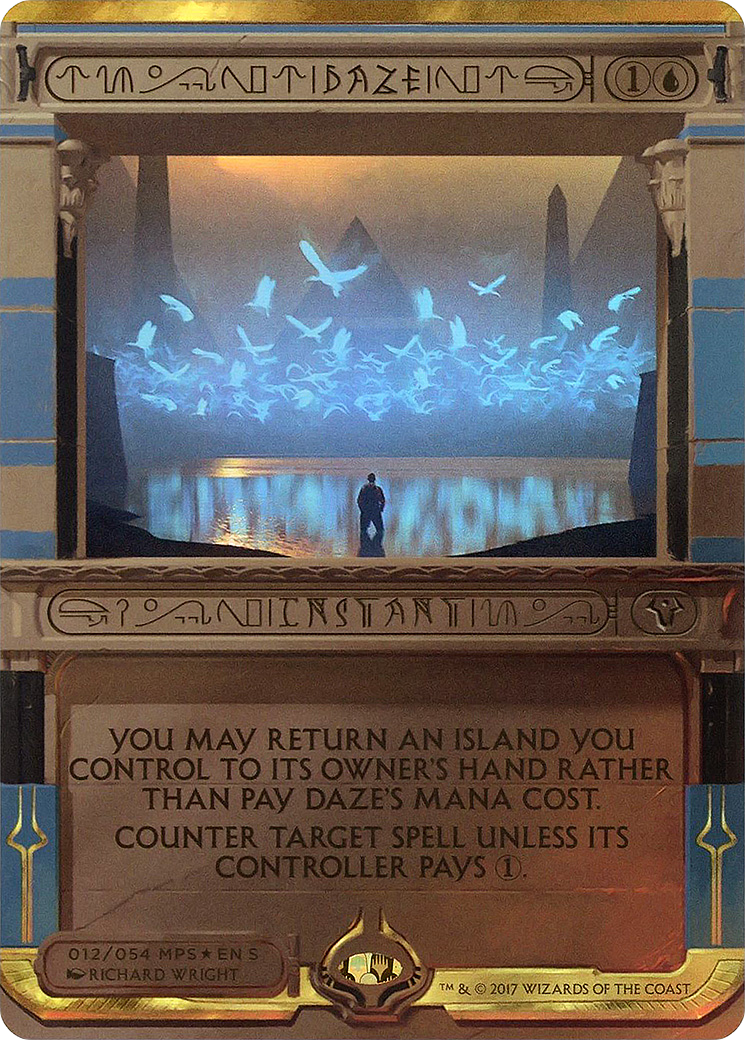 Daze (MP2-012) - Amonkhet Invocations (Borderless) Foil - Premium MTG Single from Wizards of the Coast - Just $48.80! Shop now at Game Crave Tournament Store