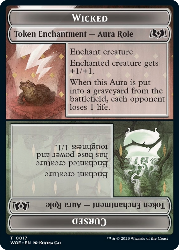 Wicked // Cursed (TWOE-017) - Wilds of Eldraine Tokens Foil - Premium MTG Single from Wizards of the Coast - Just $0.25! Shop now at Game Crave Tournament Store