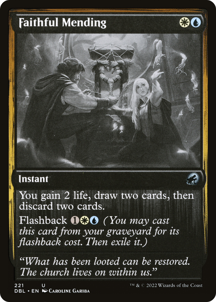 Faithful Mending (DBL-221) - Innistrad: Double Feature - Premium MTG Single from Wizards of the Coast - Just $0.46! Shop now at Game Crave Tournament Store