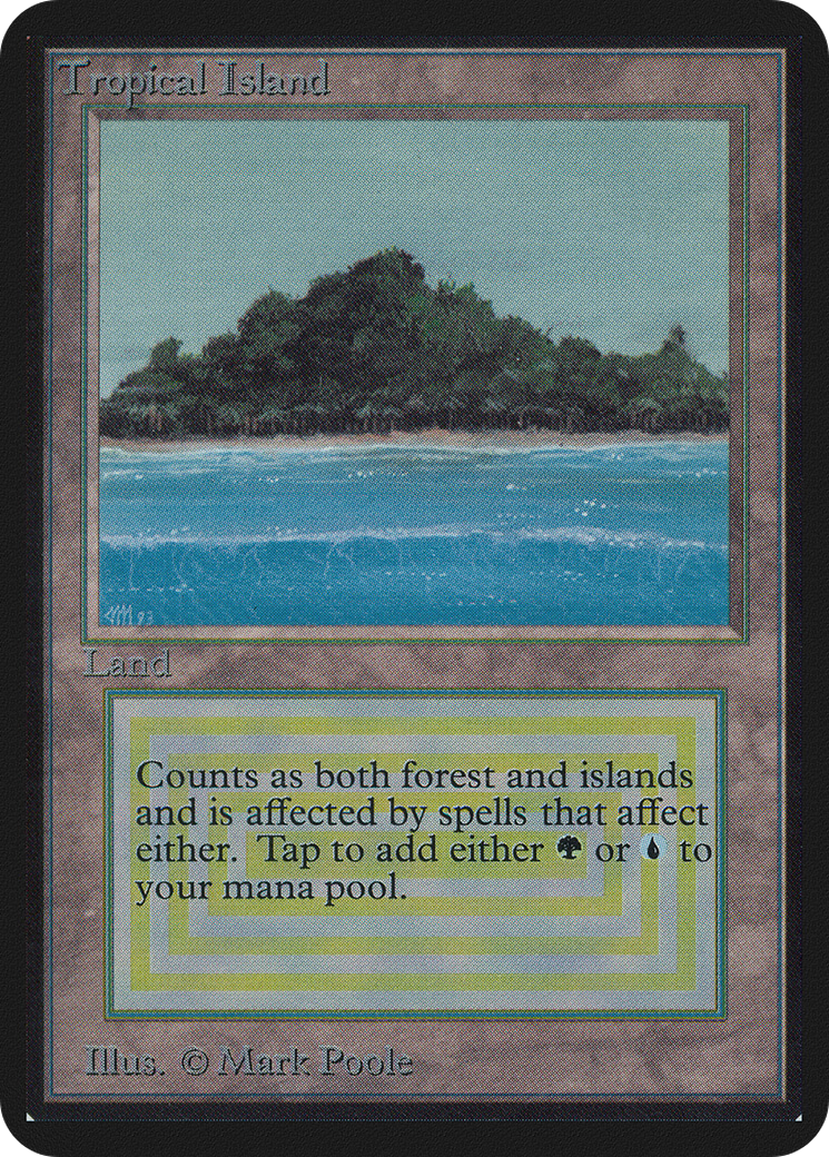 Tropical Island (LEA-283) - Limited Edition Alpha - Premium MTG Single from Wizards of the Coast - Just $0! Shop now at Game Crave Tournament Store