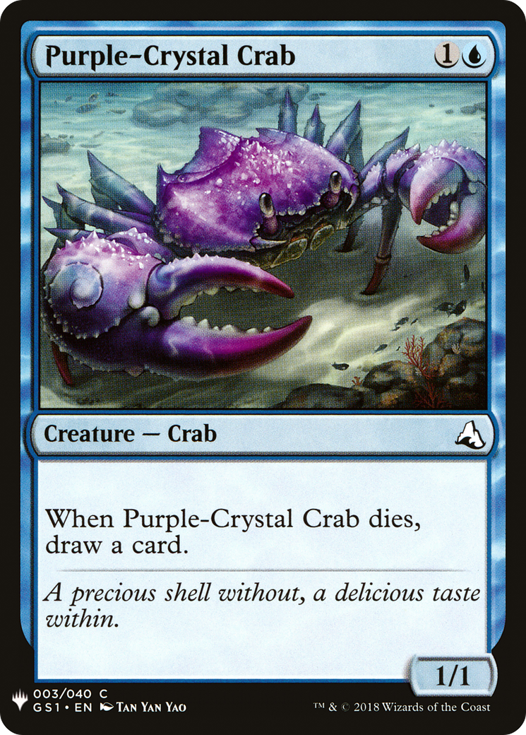 Purple-Crystal Crab (MB1-464) - Mystery Booster - Premium MTG Single from Wizards of the Coast - Just $0.25! Shop now at Game Crave Tournament Store
